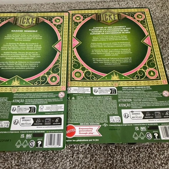 Wicked Shiz Dolls Elphaba and Madame Morrible by Mattel NWB - last pair - Picture 7 of 7